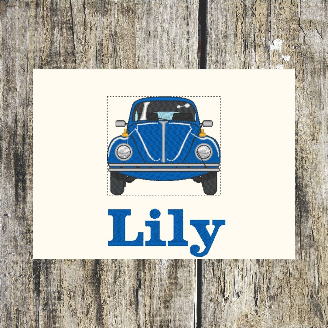 This fabulous Blue Beetle car design is fabulous on any hand towel, bath towel, bath sheet, Towel sets or a hooded towel. Then to make it unique add a name to personalise it.