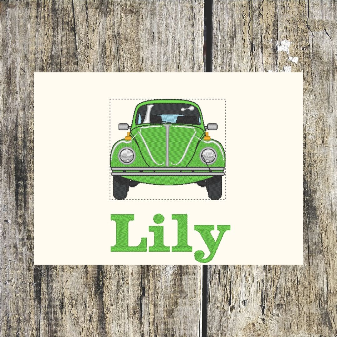 This fabulous Green personalised Beetle car design is fabulous on any hand towel, bath towel, bath sheet, Towel sets or a hooded towel. Then to make it unique add a name to personalise it.