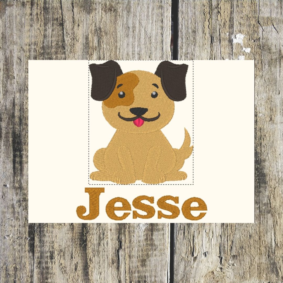 This rather cute dog design can have a name added for personalisation and be embroidered onto hand towels, bath towels, bath sheets and hooded towels.