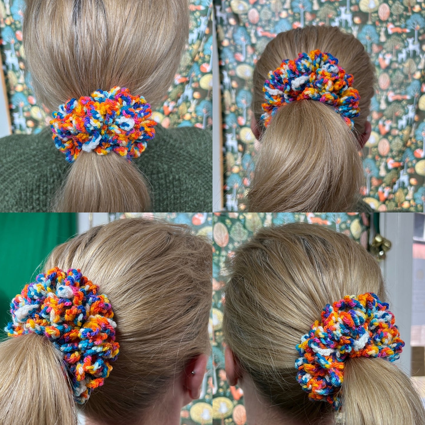 How to wear your scrunchie in your hair, to start off you'll only be able to twist it once, but over time it will stretch