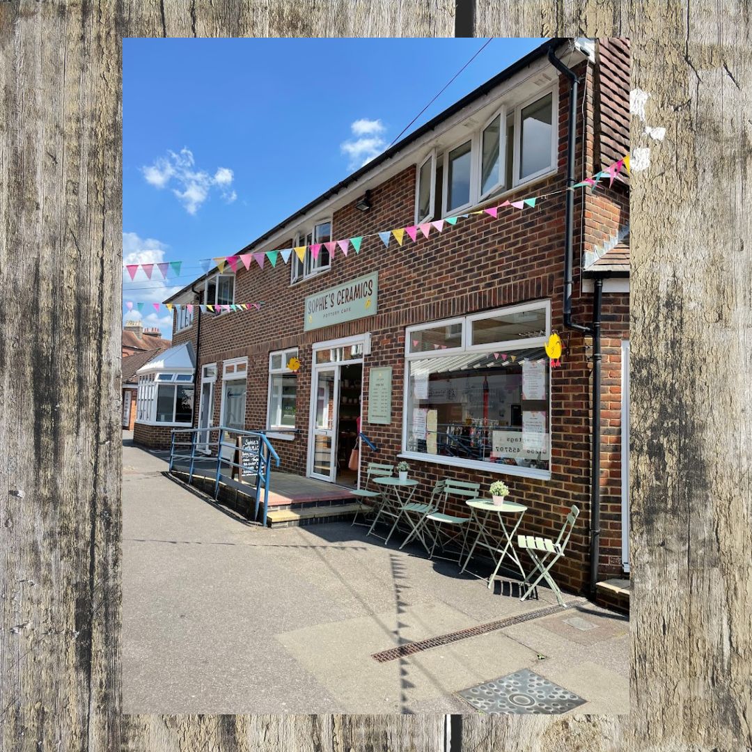 This is showing the front of Sophie's Ceramics Cafe in Blandford Forum, Dorset