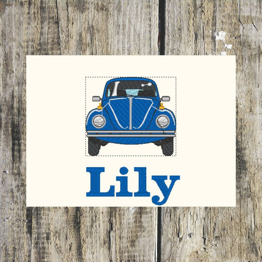 This fabulous Blue Beetle car design is fabulous on any hand towel, bath towel, bath sheet, Towel sets or a hooded towel. Then to make it unique add a name to personalise it.