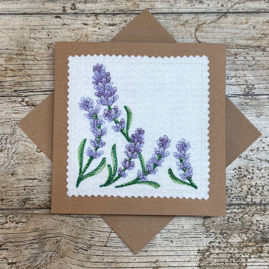 This beautiful Lavender Card is beautiful with 3 different shades of purple, The perfect gift for a friend and a wonderful keepsake gift after. 