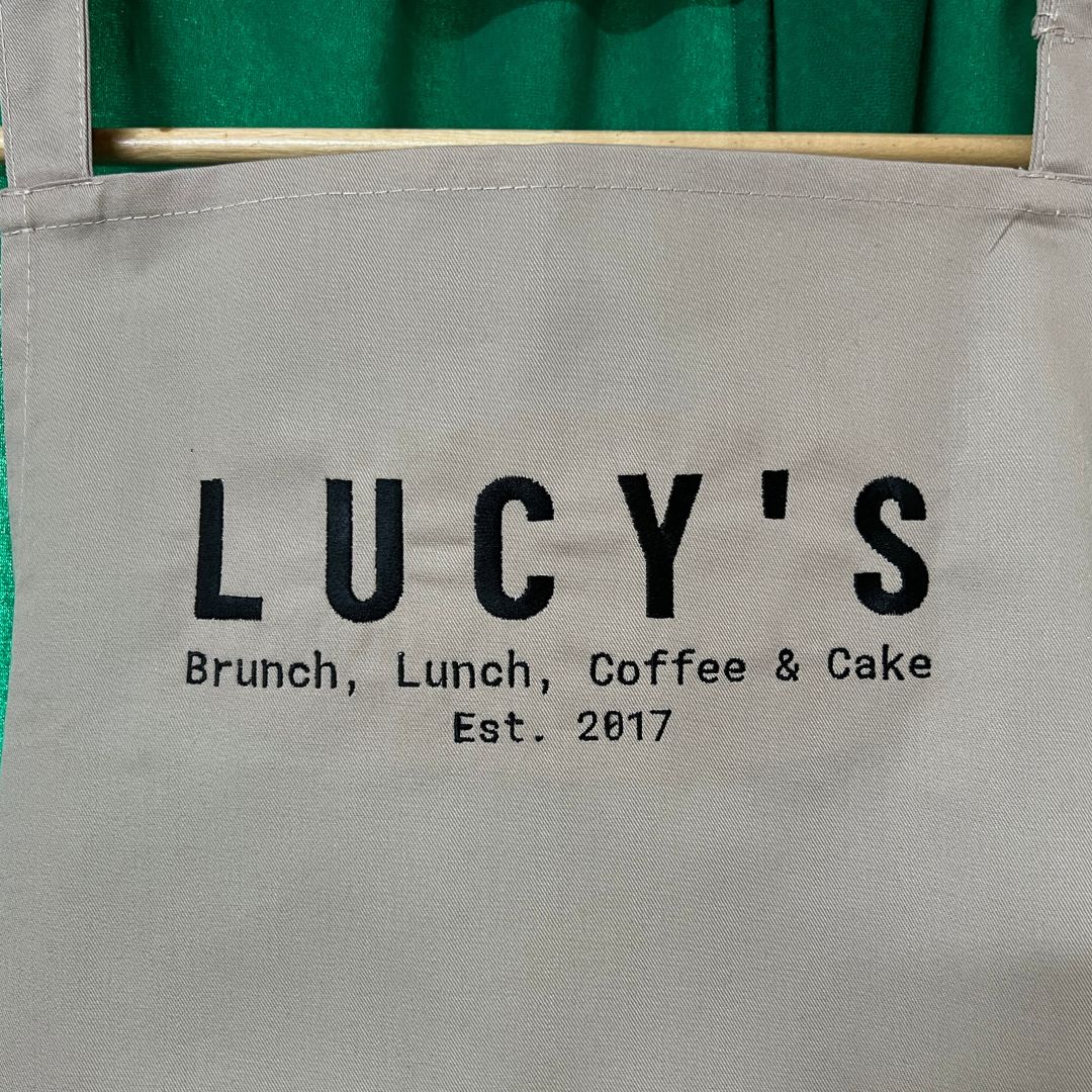 Brand new aprons for Lucy's Cafe, in Blandford Forum, Dorset.