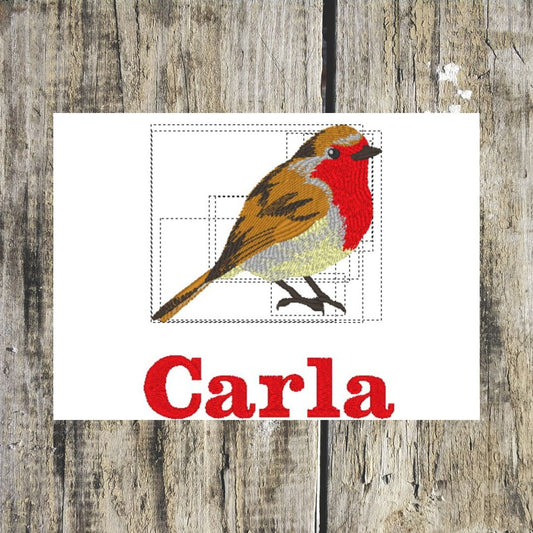 This stunning robin design is absolutely gorgeous and when you then personalise it with a name it, just makes it more special. This can then be embroidered onto hand towels bath towels, bath sheets and hooded towels. 