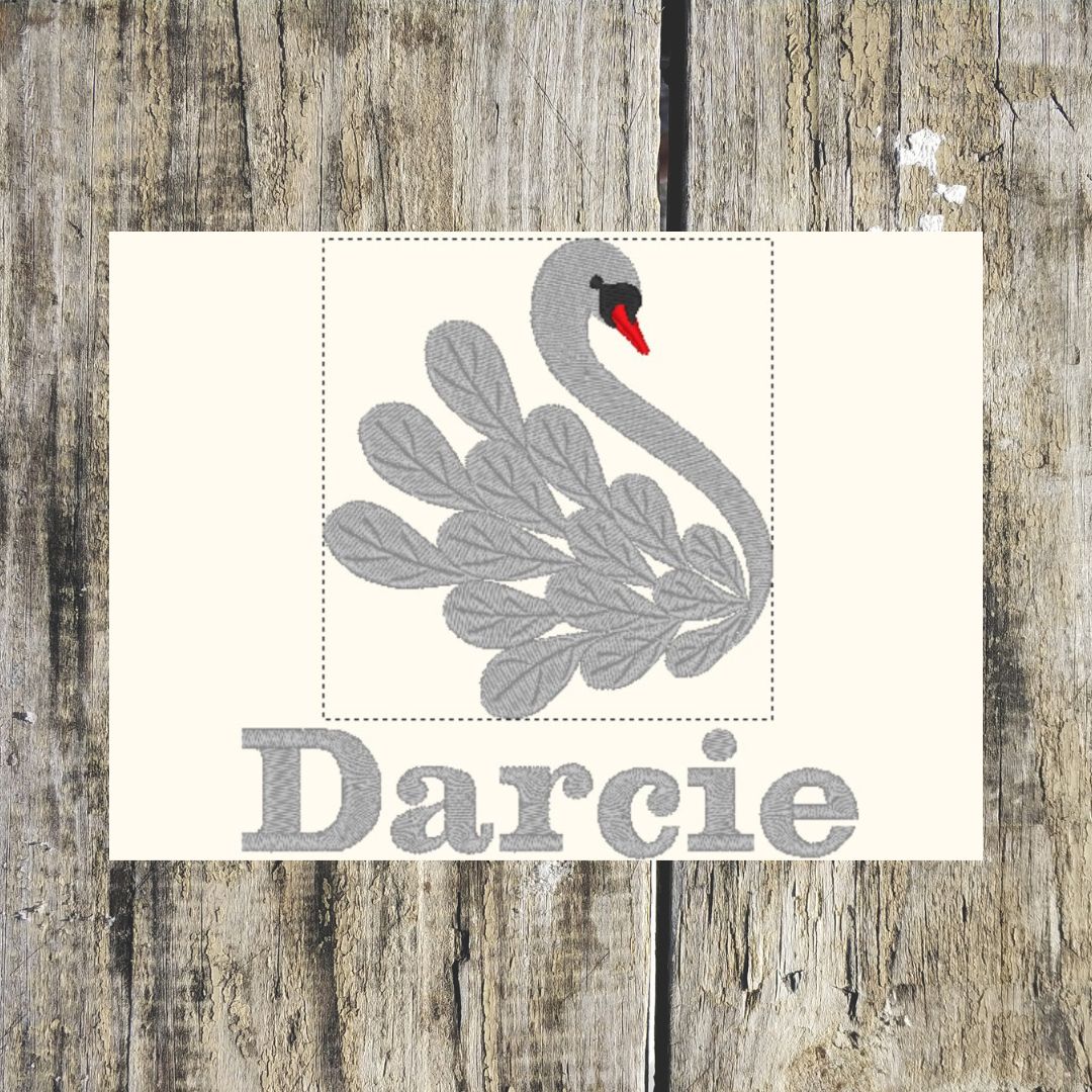 This lovely swan design can be personalised with a name and embroidered onto hand towels, bath towels, bath sheets and hooded towels